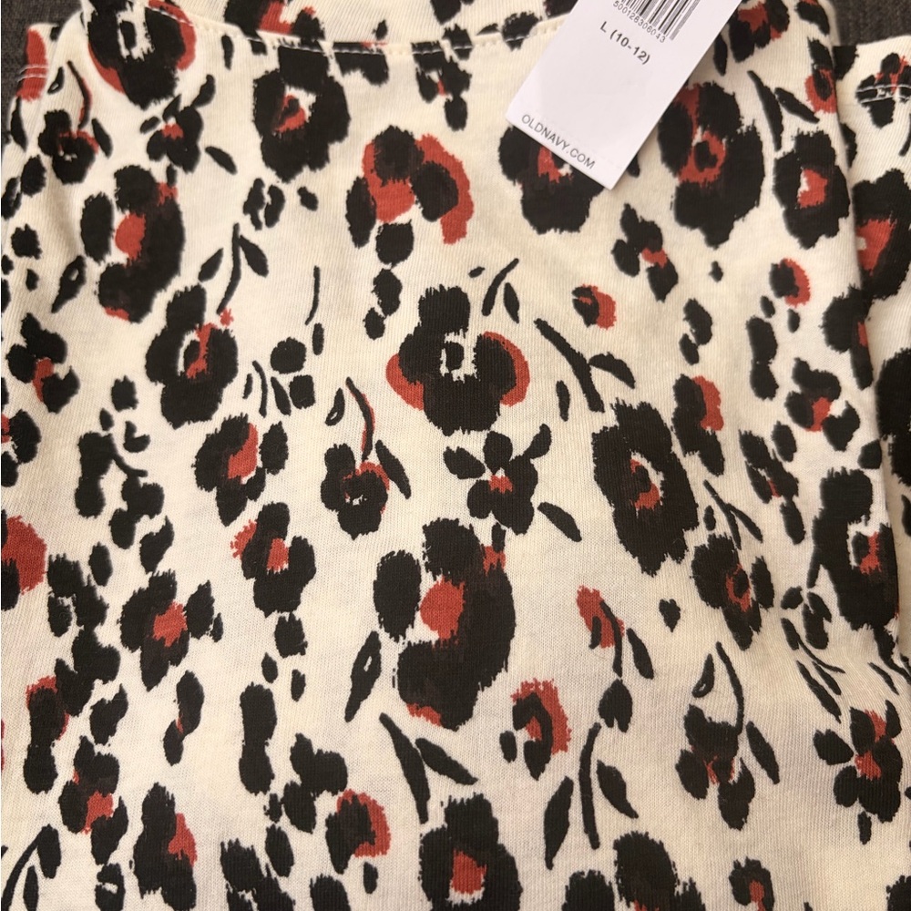 Old Navy Black and Brown Floral long sleeve shirt